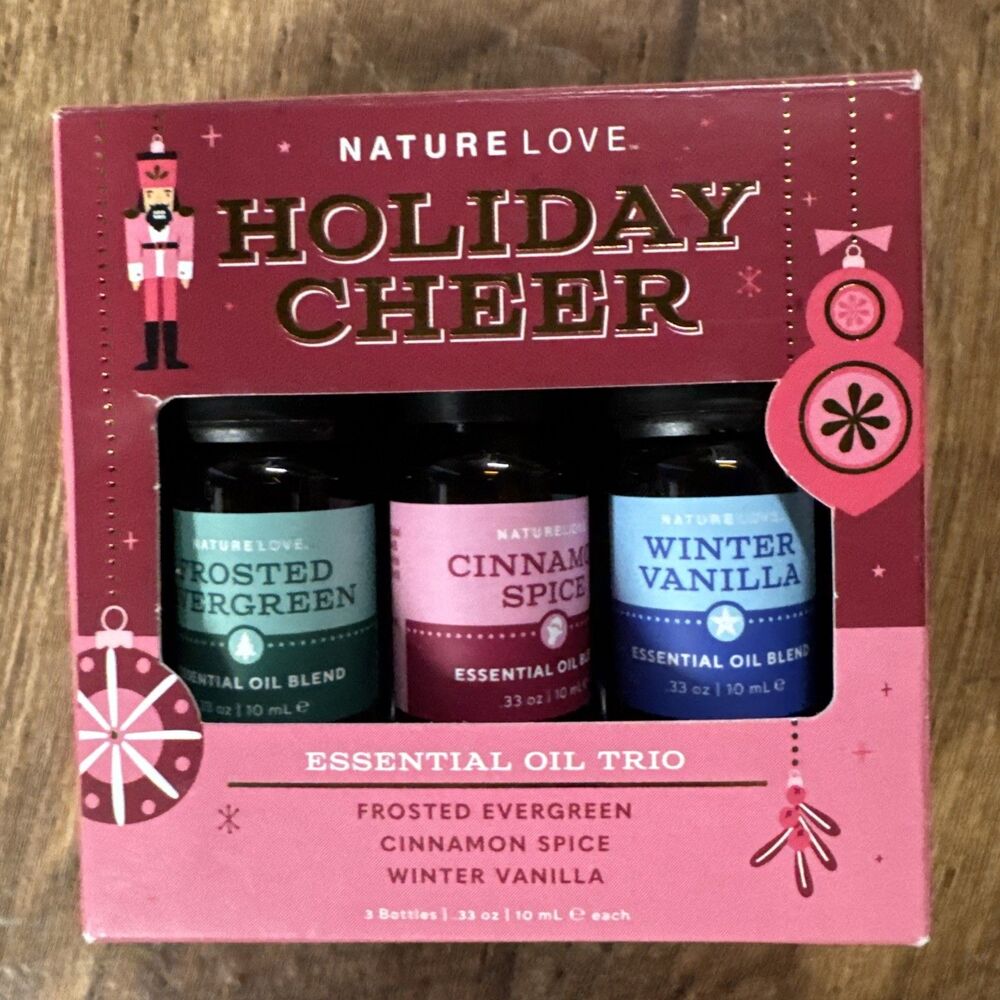 Nature Love holiday cheer , 3 Pure ESSENTIAL oils trio